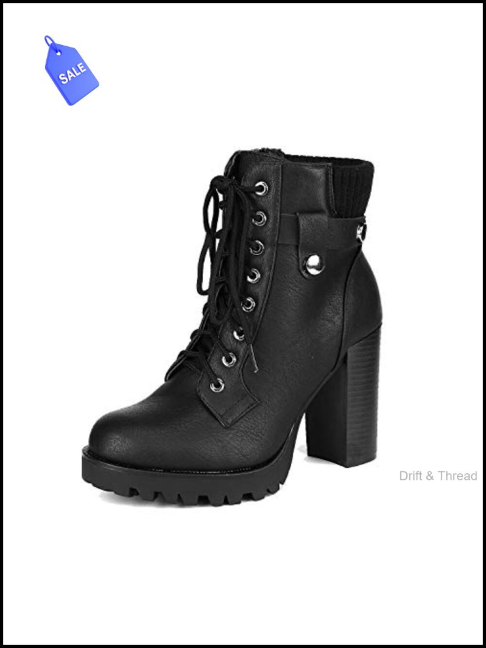 Women's Lace Up Combat Ankle Booties Platform Heels
